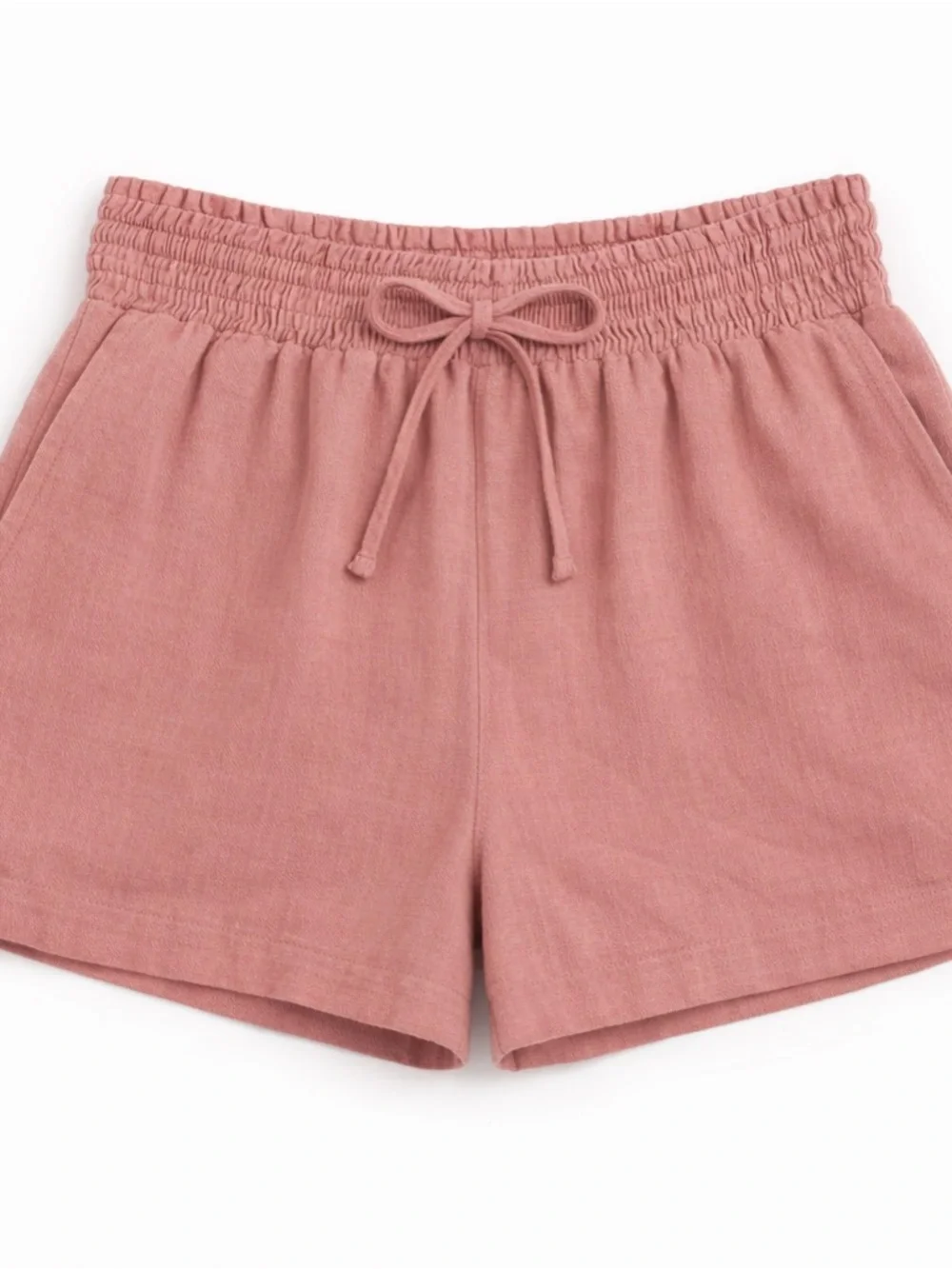 #137 🌷Dex Linen-Blend Drawstring Shorts in Rose - Picture 2 of 3